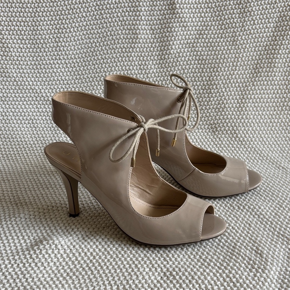 Unisa Women's Beige Lace-Up Heels